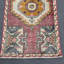 Tapis rouge classique en laine avec patchwork 20,1 x 37 pouces