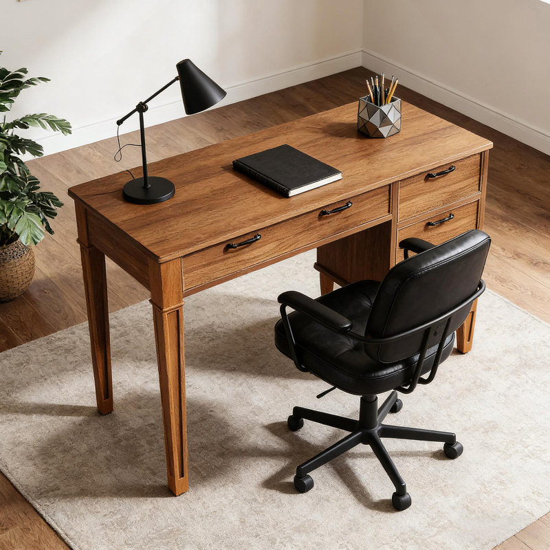 Poste de travail spacieux, bureau, bureau d'ordinateur personnel