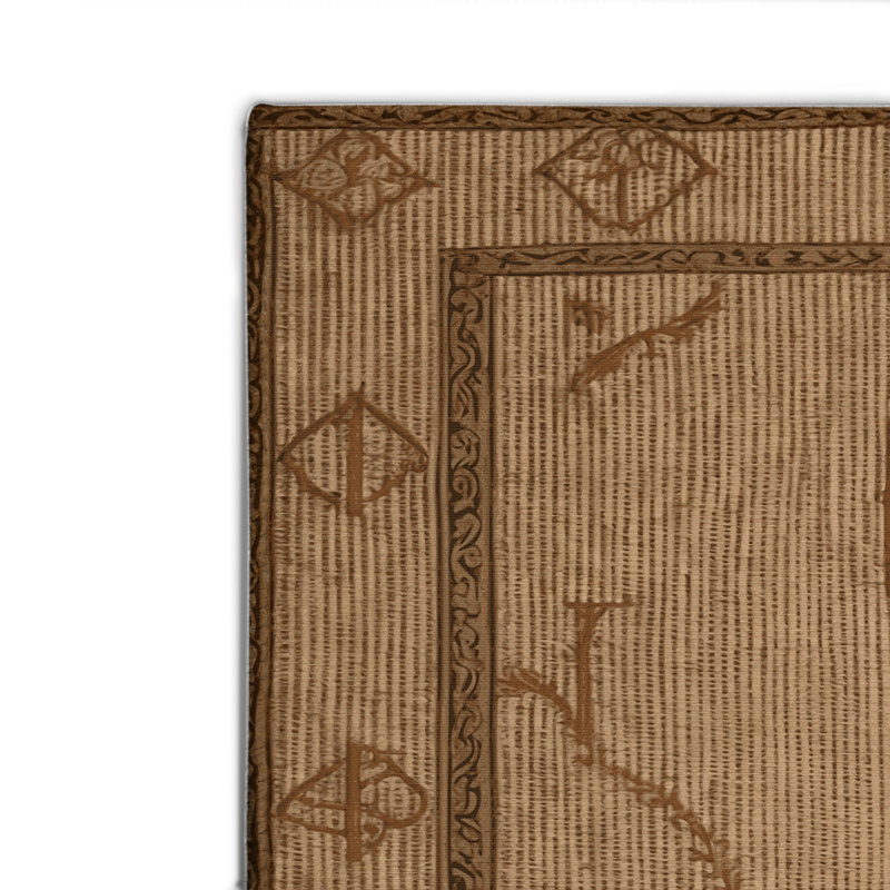 Tapis d'intérieur et d'extérieur brun français, Rectangulaire 2 pi x 3 pi