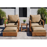 Chatsworth Outdoor 5 - Piece Teak Conversation Set