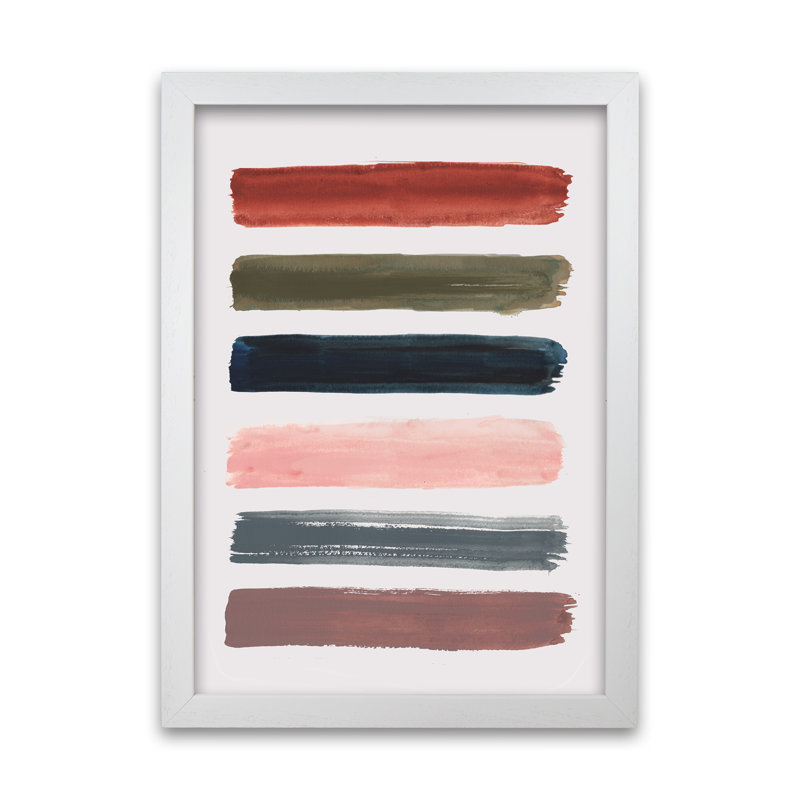 Brush Strokes by Laura Irwin - Print, White Framed, 59.4cm H x 42cm W x 3cm D