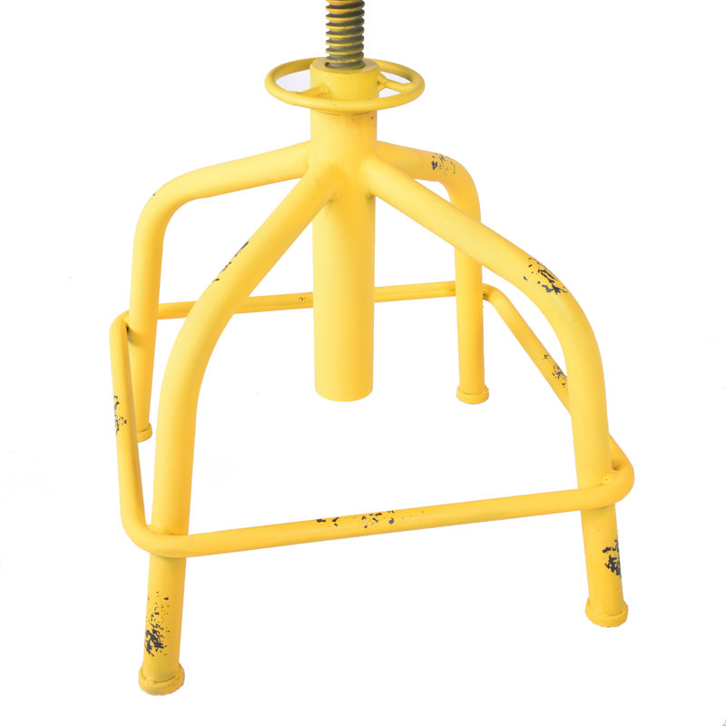Tabouret de ferme Williston, Brun ructique, Jaune