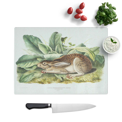 Tempered Glass Tailed Hare Chopping Board