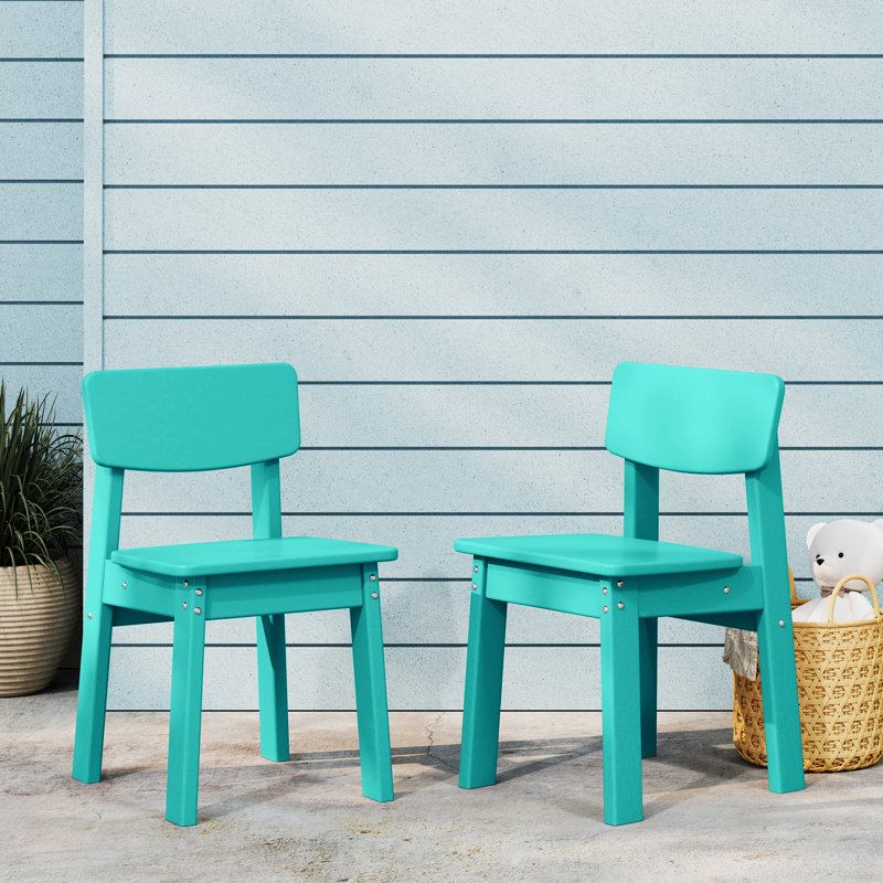 Kids Outdoor Dining Chair, Teal