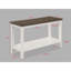 Table basse de bout de table basse de style campagnard 3 pièces avec tablette ouverte brun et blanc