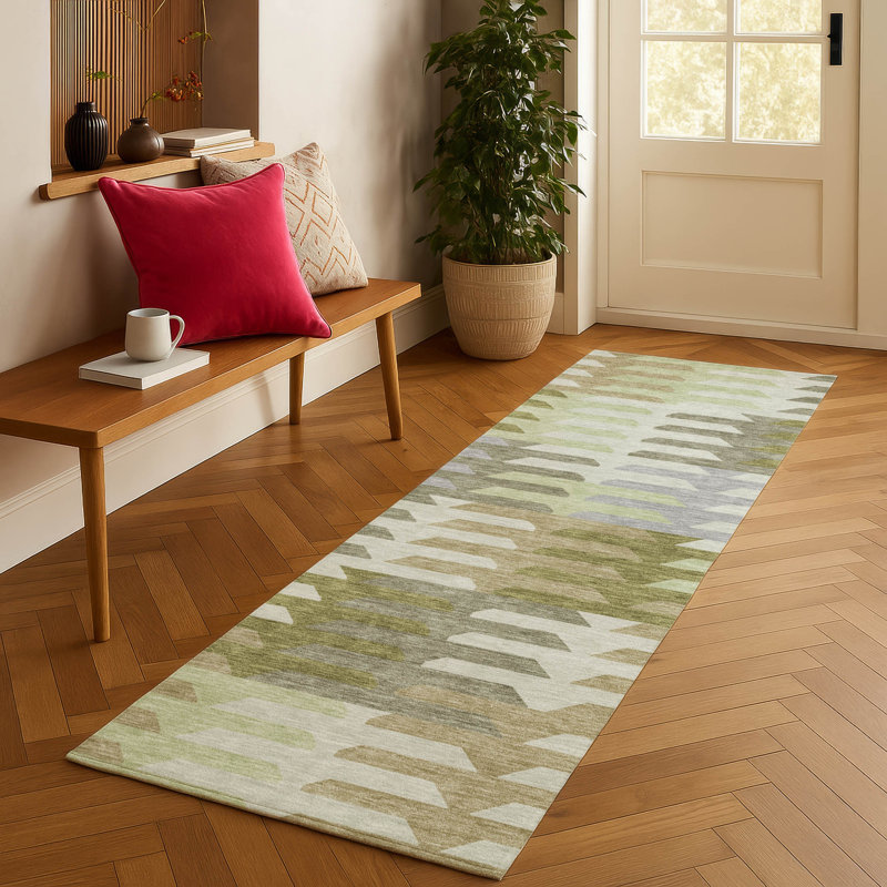 Machine Washable Indoor/Outdoor Chantille ACN2328 Geometric Rug, Runner 2'3" x 7'6"