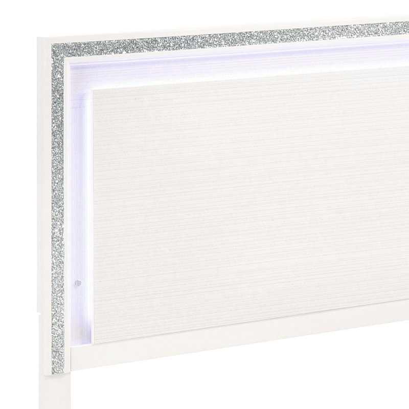 Grand lit tête de lit à DEL Led White - élégance et commodité illuminées pour la chambre à coucher