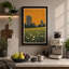 Flowers and Towers Retro - Wrapped Canvas-73252456-73252451
