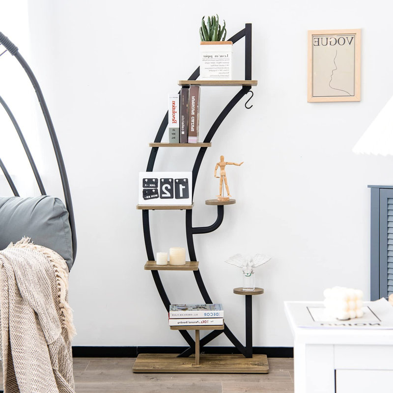 Nathasha Plant Stand, Black/Brown