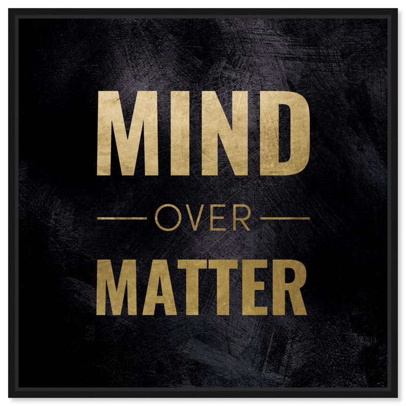 «Mind Over Matter Manly Inspirational Cowboy» par Notoriart, Cadre noir, H 13 po x l 13 po