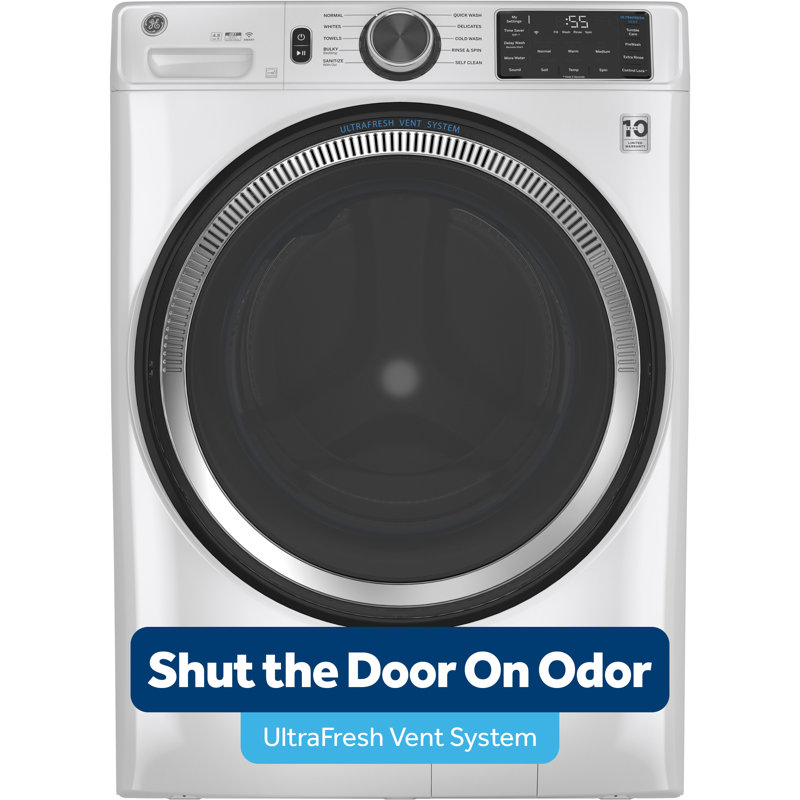 GE® ENERGY STAR® 5.0 cu. ft. Capacity Smart Front Load Steam Washer with SmartDispense™ UltraFresh Vent System with OdorBlock™ and Steam