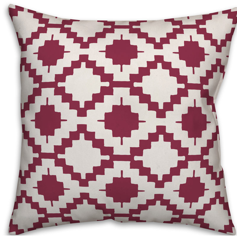 Housse de coussin Aztec, 18 po x 18 po, Mauve