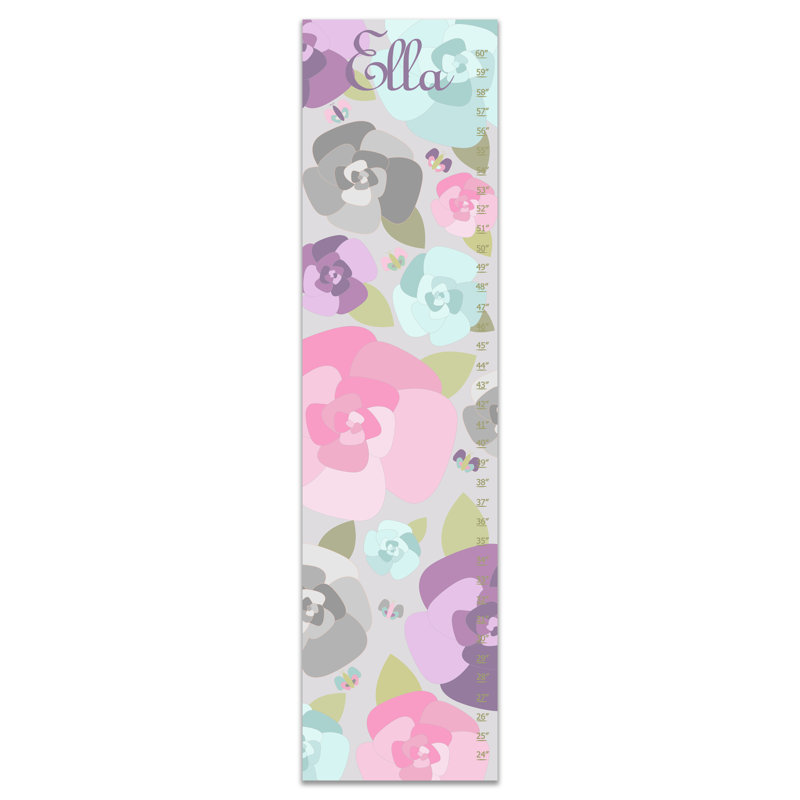 Tableau de croissance personnalisable rose Townsend, Mauve / gris / bleu, Oui