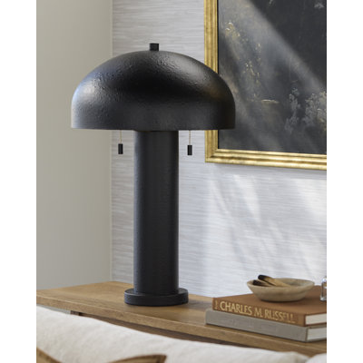 Iron Table Lamp with Metal Bell Shade