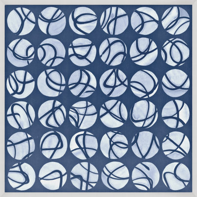 Navy Spheres Print