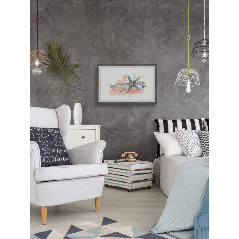 Starfish On Seaweed by Marmont Hill - Single Picture Frame Painting, 41cm H x 61cm W x 3.81cm D