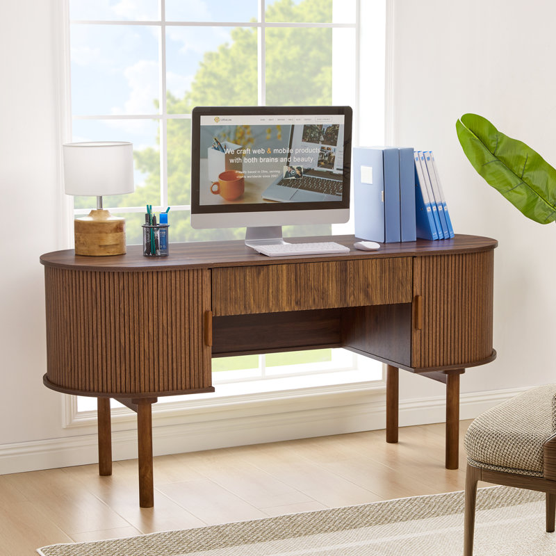 Computer Desk With Storage, Walnut