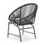 NUSA OUTDOOR PATIO WICKER CHAIR, WHITE PE RATTAN & IRON FRAME, SET OF 2-1138278189