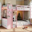 Lit superposé simple à économie d'espace AVELOR avec 4 tiroirs de rangement, garde-robe intégré et bande lumineuse, panneaux perforés personnalisés pour les chambres d'enfants-1374018426