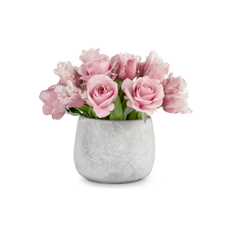 Elio Realtouch Rose And Tulip Arrangement