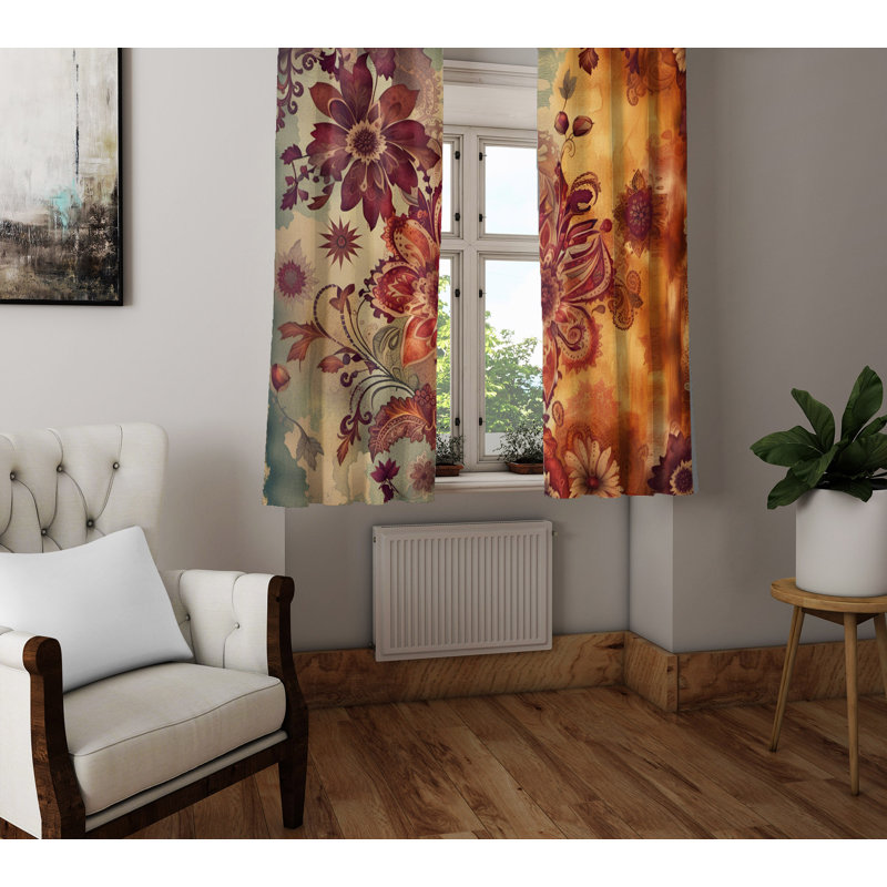 Paire de rideaux semi-transparents en polyester Arevik, L 40 po x L 82 po