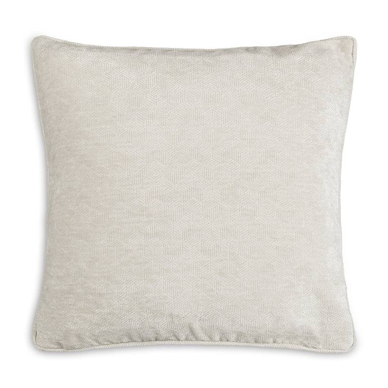 Velvet Square Pillow Cover & Insert, Ivory