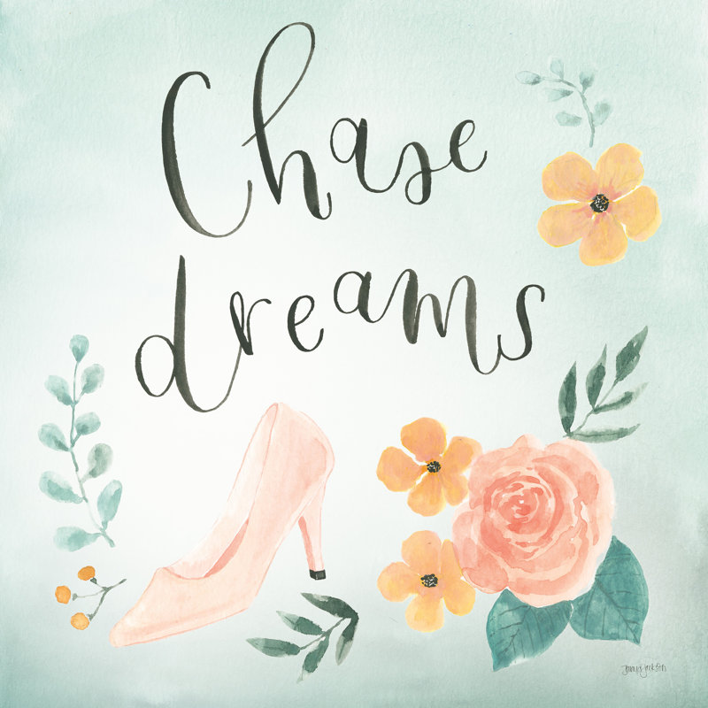 «Chase Dreams I Green» par Jenaya Jackson - reproduction d'art sur toile tendue, H 36 po x l 36 po, Non, Cadre simple noir