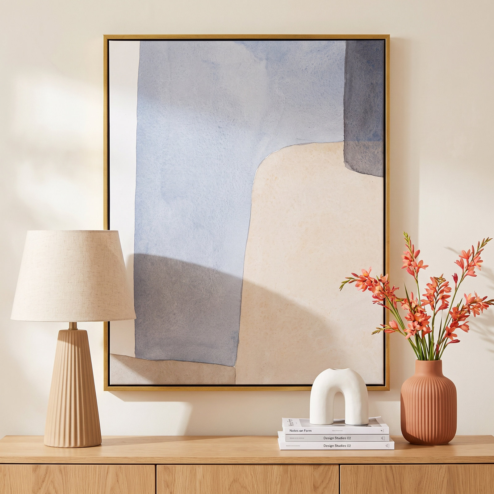 Dreamy Hues Painting by Julia Balfour, 25" H x 20" W x 1.4" D, Gold Framed Canvas