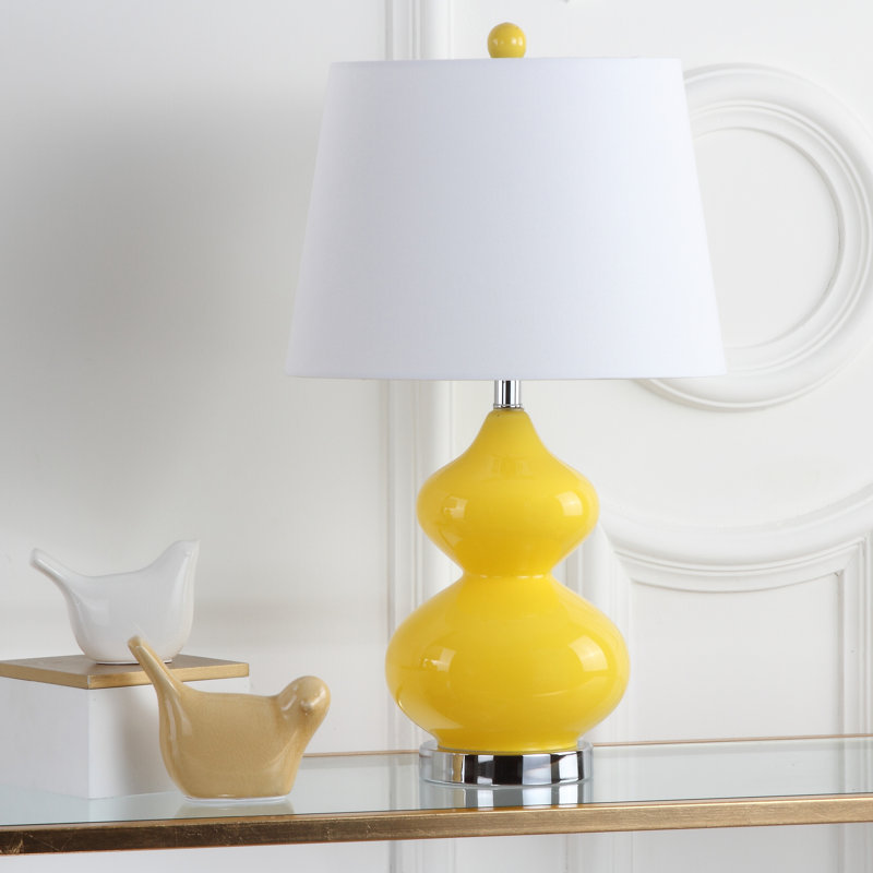 Pluto Glass Table Lamp, Yellow