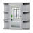 Bathroom Wall Cabinet With Mirror Door And 3 Shelves-123104454