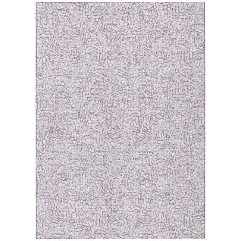 Lavender Synthetic Flat Woven Rectangular Washable Rug 2'6" x 3'10"