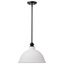 Mini-luminaire suspendu Malenna - noir mat avec verre blanc satiné-1047161858