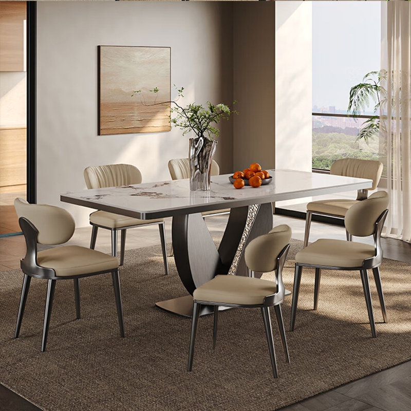 Ensembles de table de salle à manger simples et luxueux, H 29,53 po x L 70,87 po x l 35,43 po