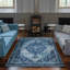 Drennen Machine Woven Blue/Navy Indoor Rug-614326841