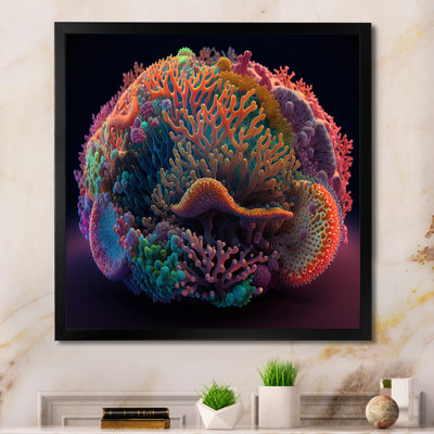 Odeza coloré hyperbolique Deep Sea Coral V - reproduction sur toile