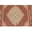 Tapis rouge en laine et en soie noué à la main de conception unique 4 pi x 6 pi 3 po