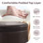 Repose-pieds rond avec rangement en similicuir Duanys-1534653988