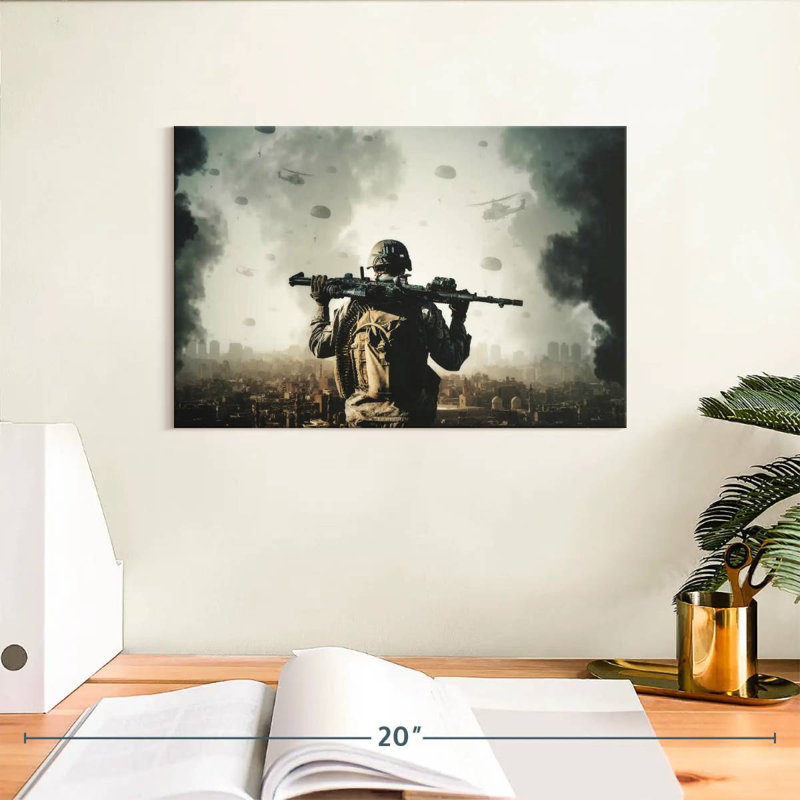 Military War Zone, 8" H x 12" W