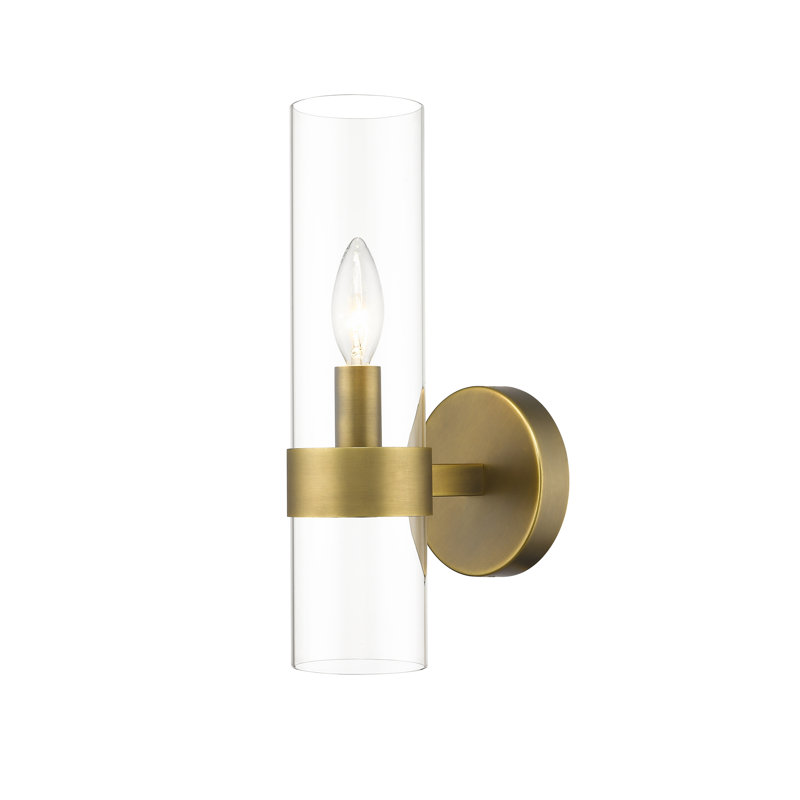 Haden Candle Wall Light, Rubbed Brass