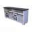 65.3" TV Stand For Tvs Up To 3" With Led Light Strips And Iron Mesh Barn Door Y Decorative Strip White + Black Walnut Color (Top) Farmhouse