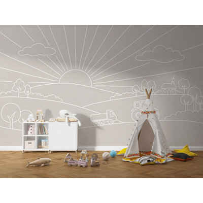 Papier peint amovible de chambre de bébé