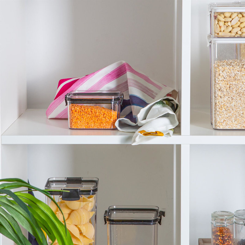 Argon Tableware 460ml Food Storage Containers - Set of 6, Black