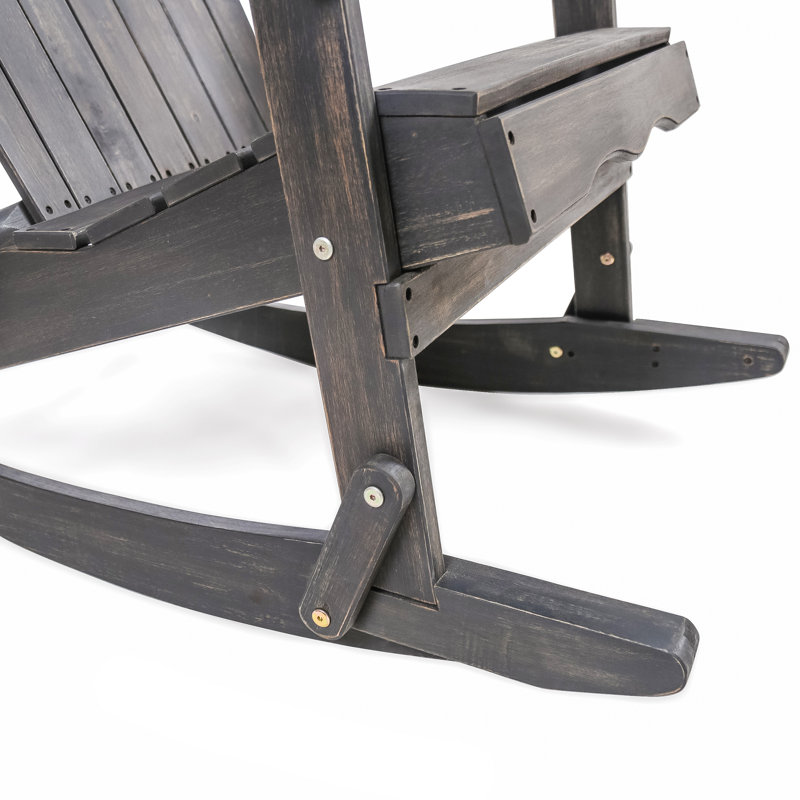 Dewitt Outdoor Adirondack Chair, Dark Gray