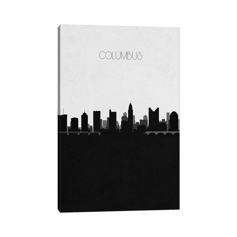 «Columbus, Ohio City Skyline» par Ayse Deniz Akerman - impression sur toile tendue, H 60 po x l 40po x P 1,5 po