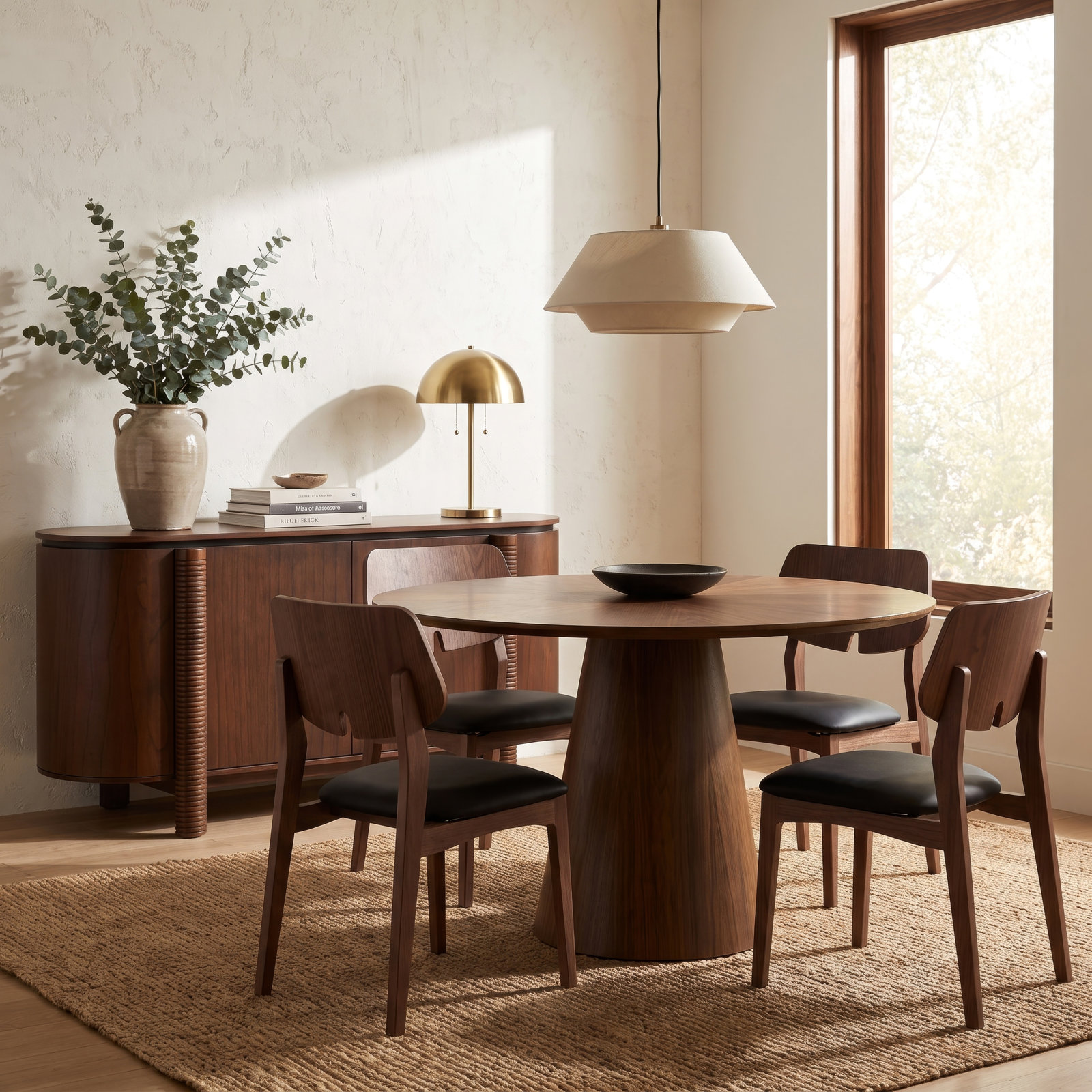 Burdon 47" Walnut Dining Table, Nogueira