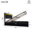 Velvet Ottoman Bed With LED Headboard, Glam Upholstered Storage Frame With Crystal Tufting, Black & Beige-510076272-509580884
