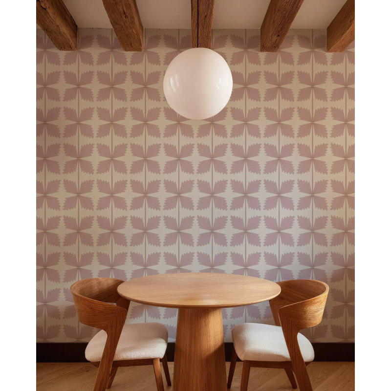 Palmetto - Wallpaper, Deco Pink, Peel & Stick
