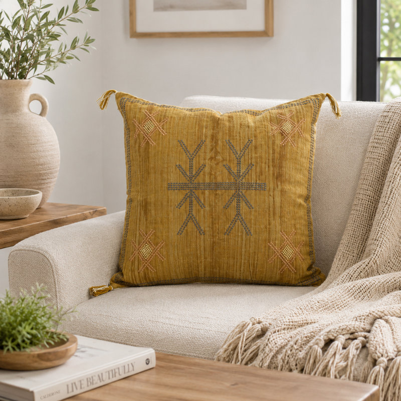 Solen Embroidered Pillow Cover