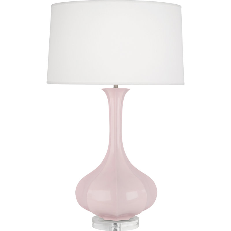 Pike Table Lamp, Rose Water Glazed