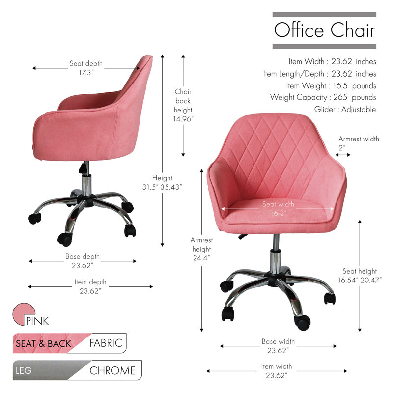 Desk Chair, Pink